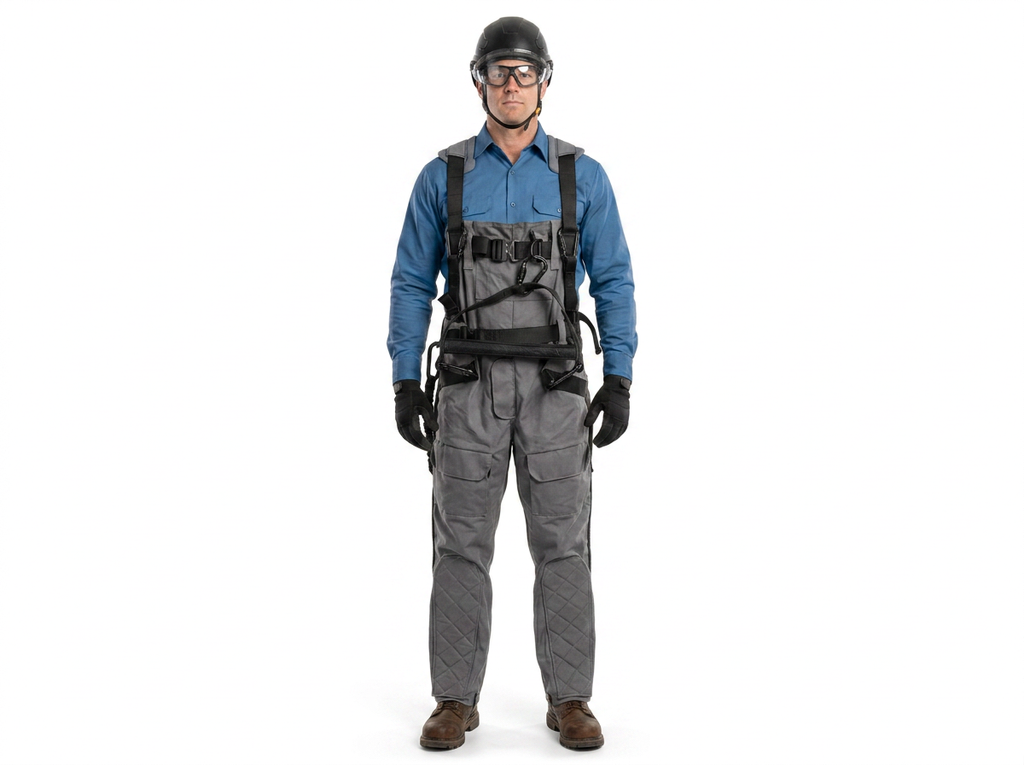 WillHammer Overall Suspender H‑Harness — Class 3 Full‑Body Saddle‑Support Safety System