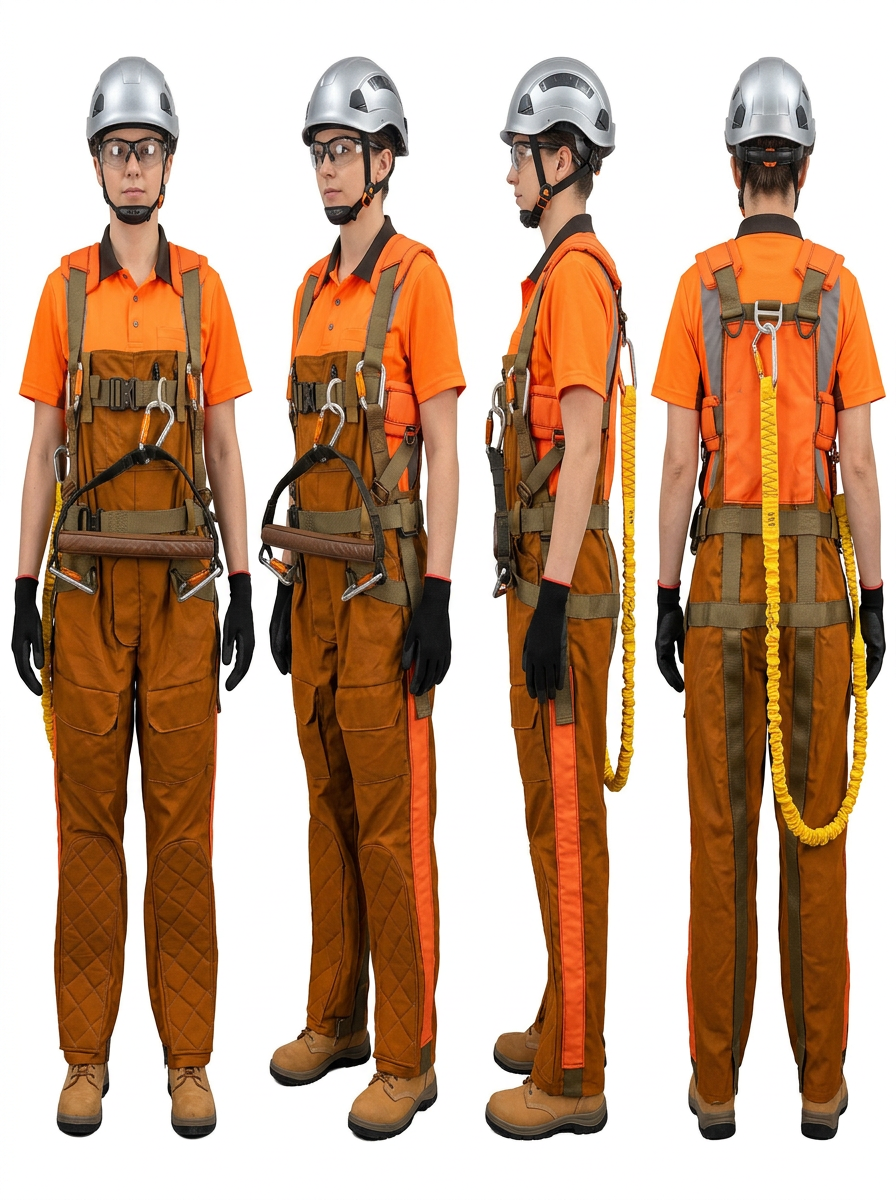 WillHammer Overall Suspender H‑Harness — Class 3 Full‑Body Saddle‑Support Safety System