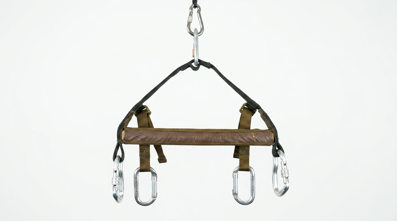 4‑Point Rappelling Seat — Multi‑Anchor Spreader Bar System