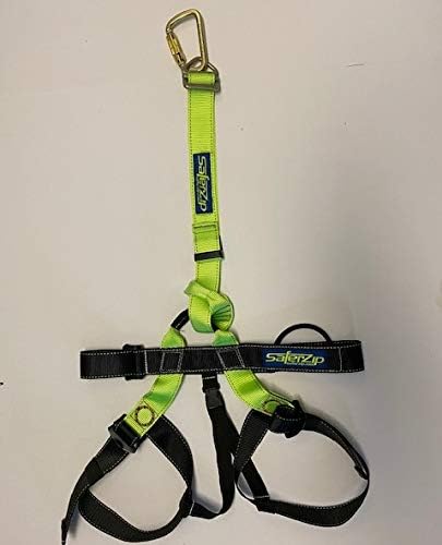 Zip line Trolley Brake Pro (Bundle) - Includes Trolley, Carabiner, Lanyard and Harness
