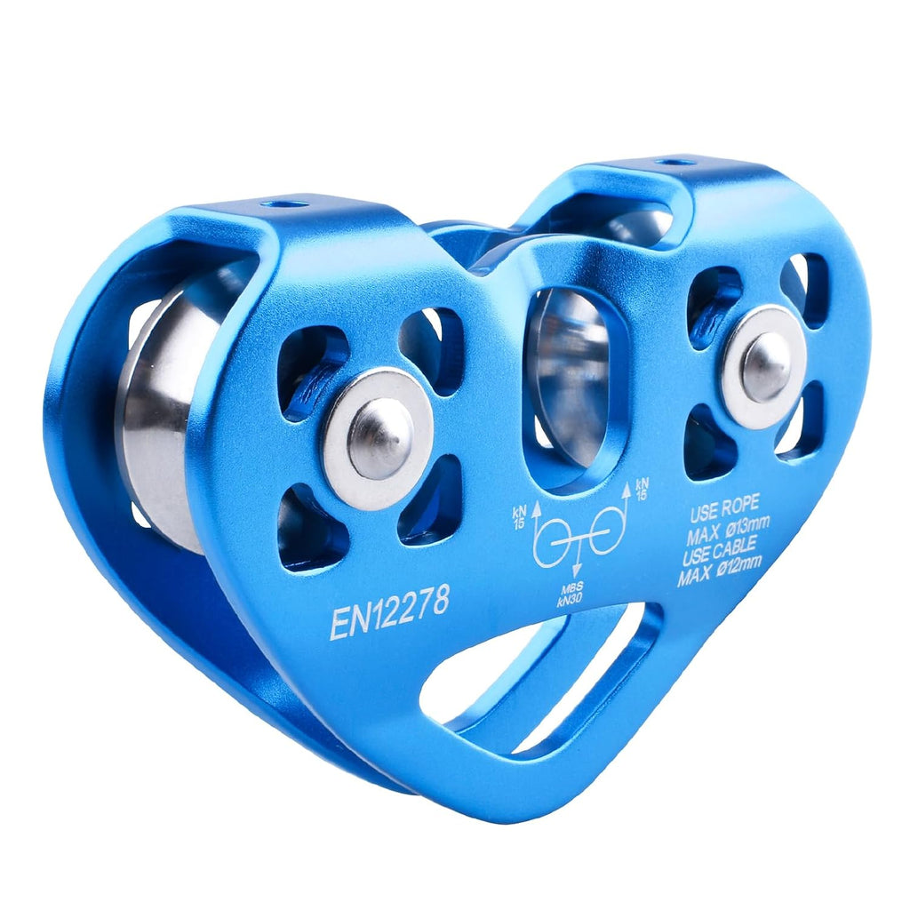 Zipline Pulley, 30kN 6700LBS Cable Kit, Heavy Duty Aluminum Alloy for Rescue Climbing, Mountaineering