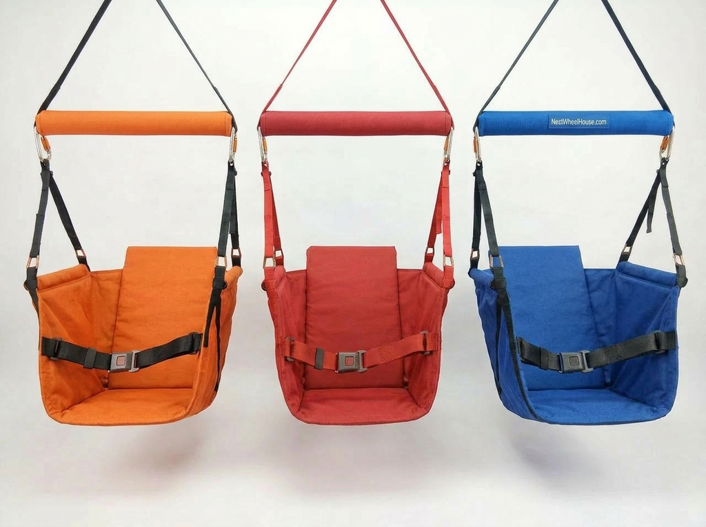Zipline Harness & Aerial Triple Spreader Bar Swing Harness System- Surround Seat