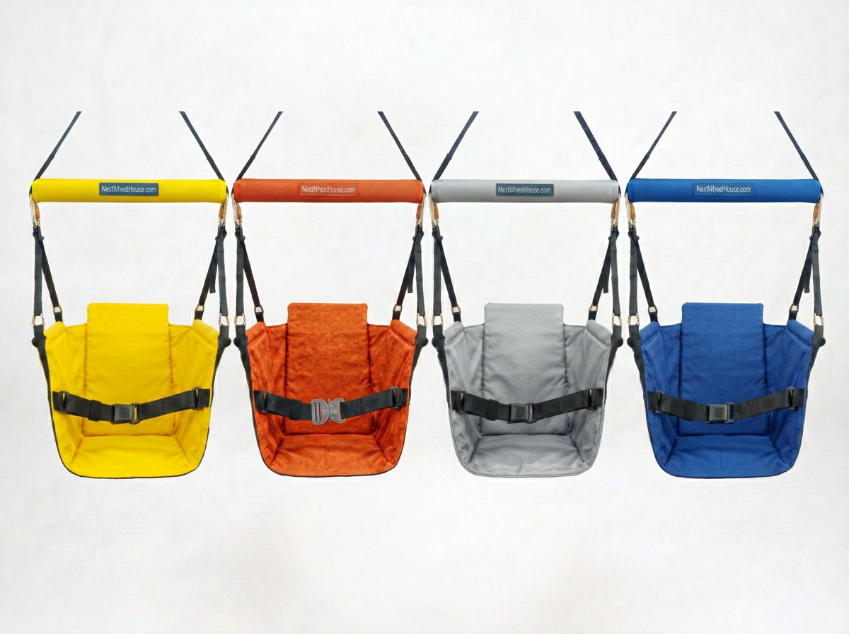 Zipline Harness & Aerial Triple Spreader Bar Swing Harness System- Surround Seat