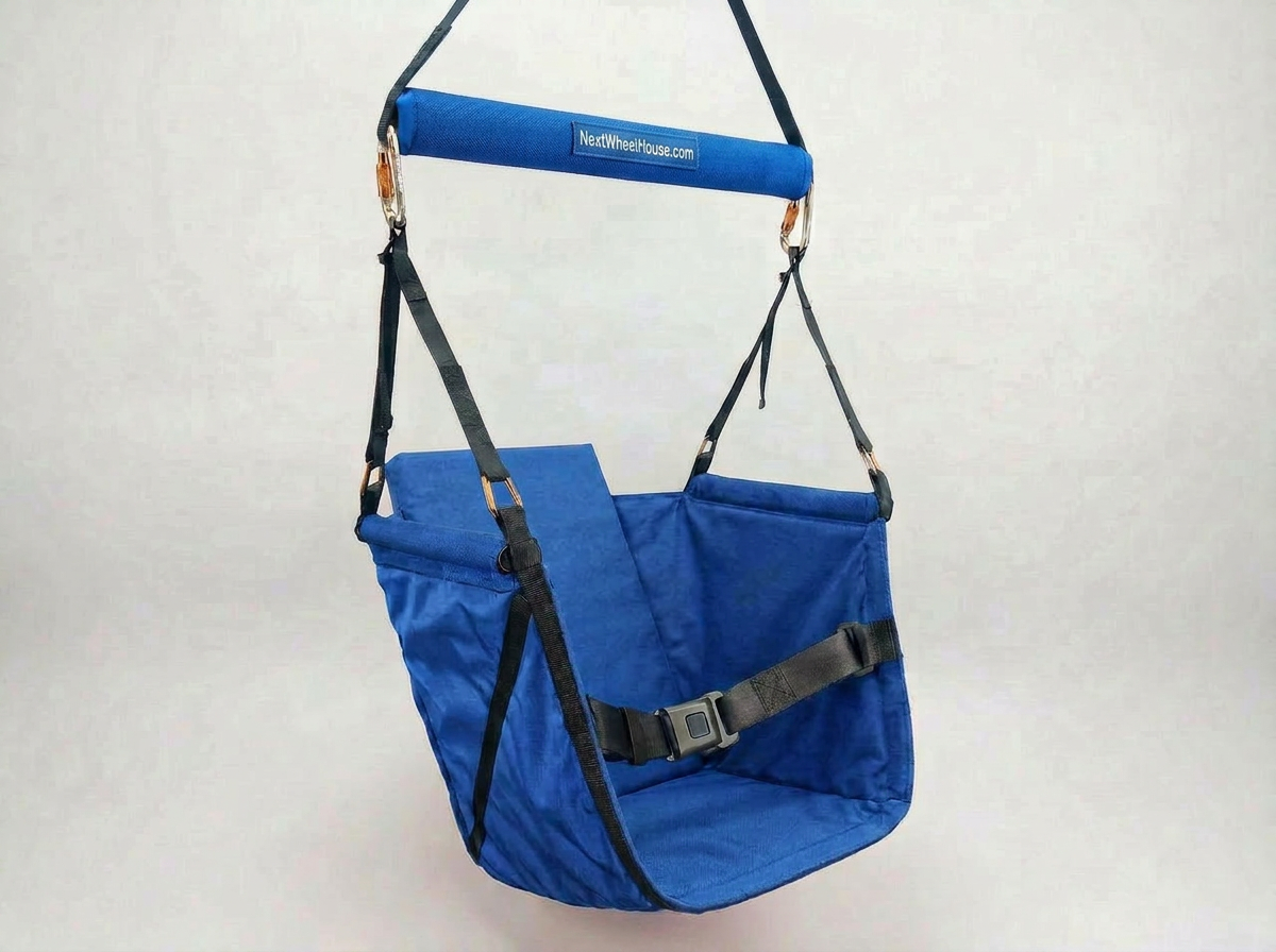 Zip line Trolley Brake Pro (Bundle) - Includes Trolley, Carabiner, Lanyard and Harness