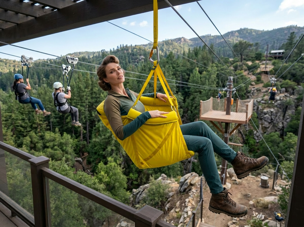 Zipline Harness & Aerial Triple Spreader Bar Swing Harness System- Surround Seat