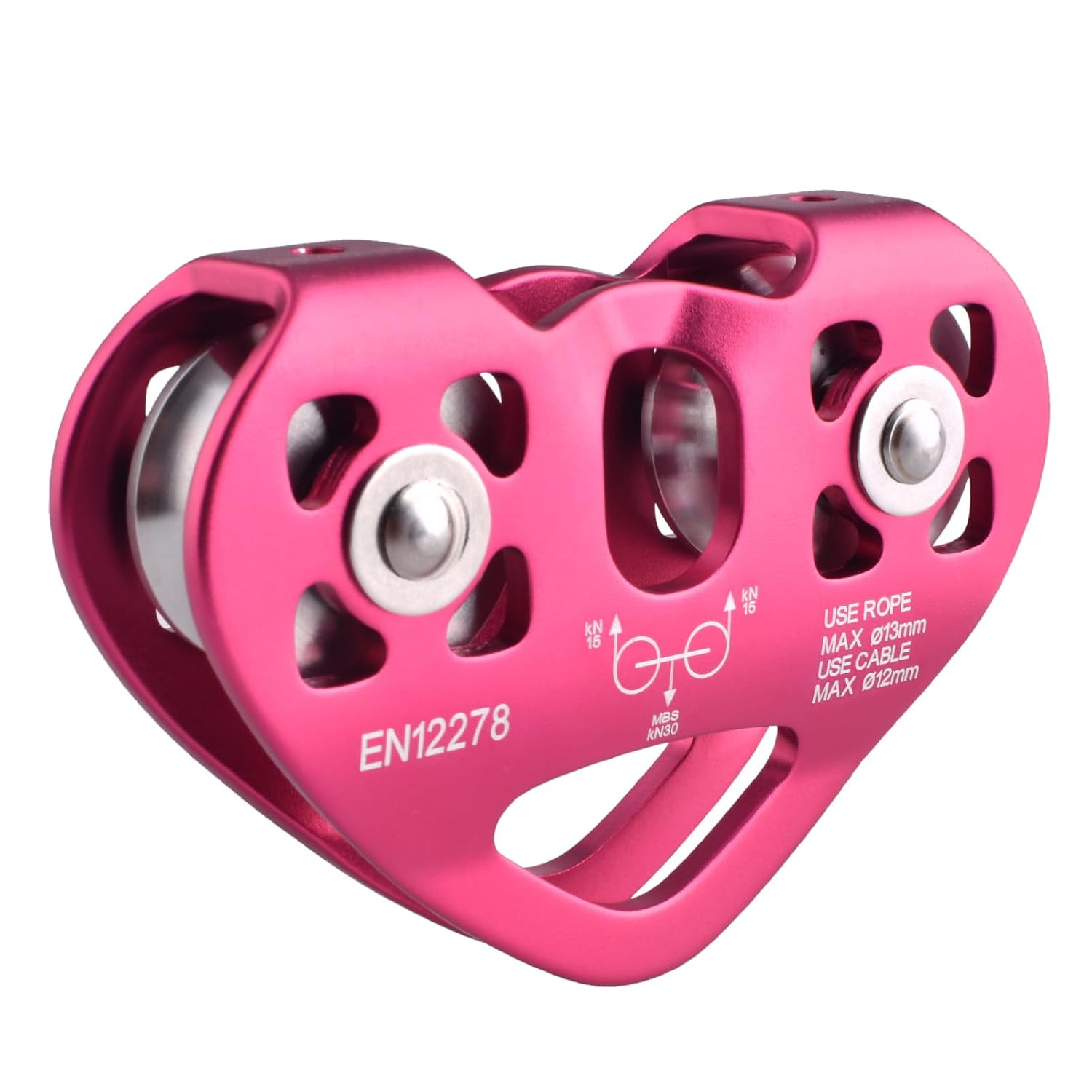 Zipline Pulley, 30kN 6700LBS Cable Kit, Heavy Duty Aluminum Alloy for Rescue Climbing, Mountaineering