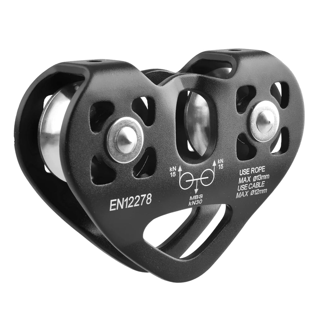 Zipline Pulley, 30kN 6700LBS Cable Kit, Heavy Duty Aluminum Alloy for Rescue Climbing, Mountaineering