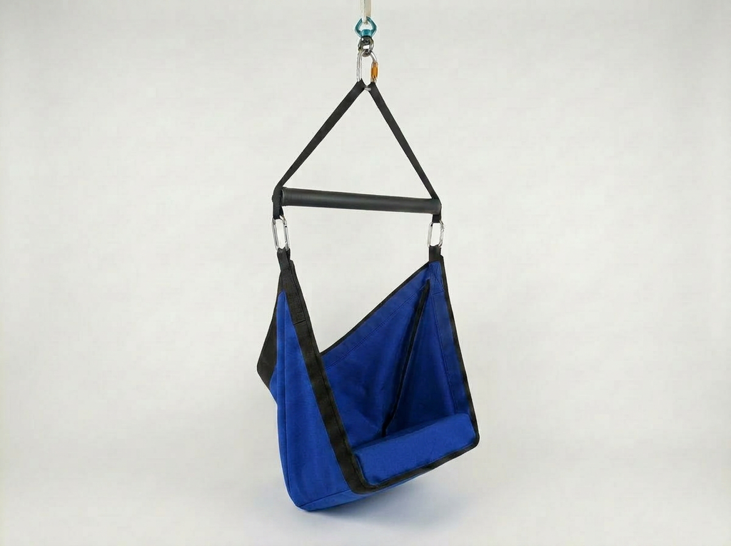 Zipline Swing Harness with Spreader Bar — Ultra‑Comfort Cordura Seat, 7,000 lb Webbing, 4,000 lb Safety Buckle Made in USA