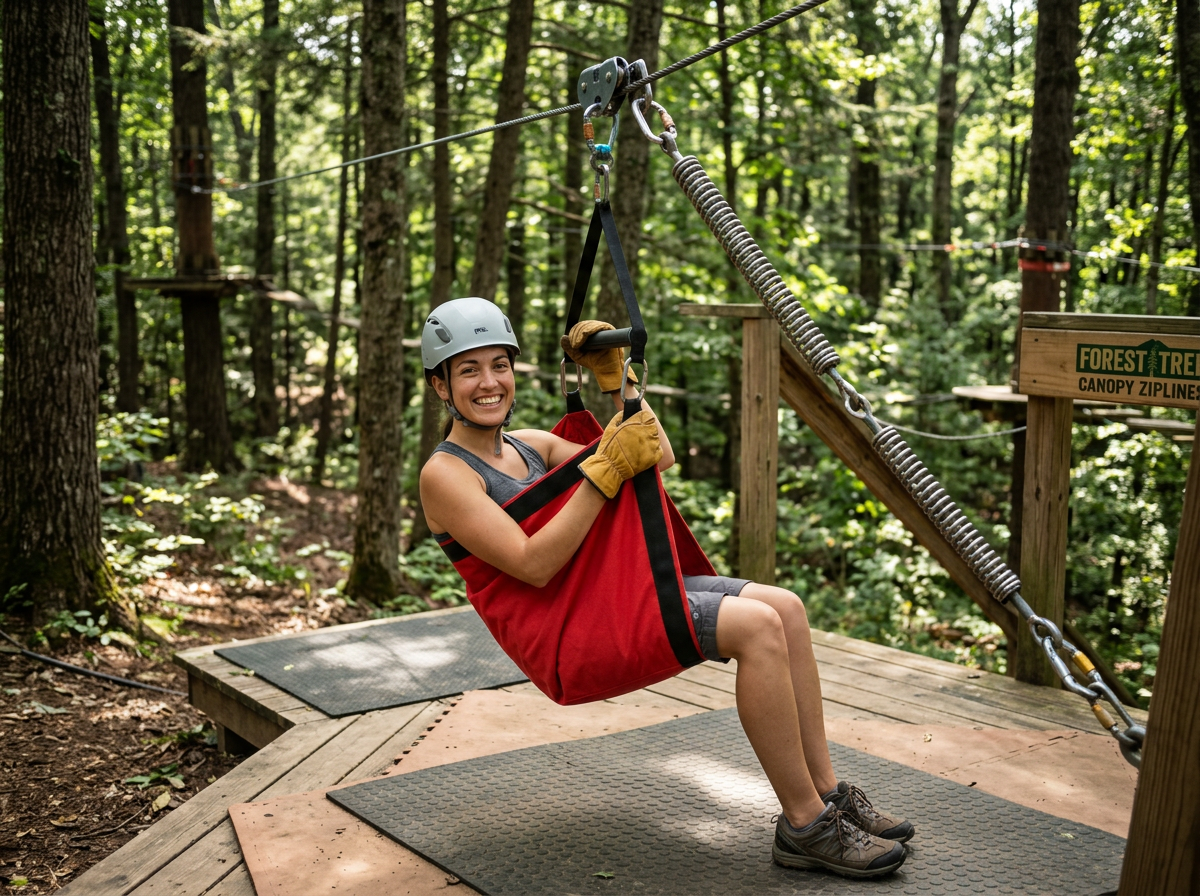 Zipline Swing Harness with Spreader Bar — Ultra‑Comfort Cordura Seat, 7,000 lb Webbing, 4,000 lb Safety Buckle Made in USA