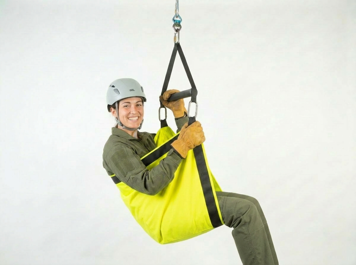 Zipline Swing Harness with Spreader Bar — Ultra‑Comfort Cordura Seat, 7,000 lb Webbing, 4,000 lb Safety Buckle Made in USA