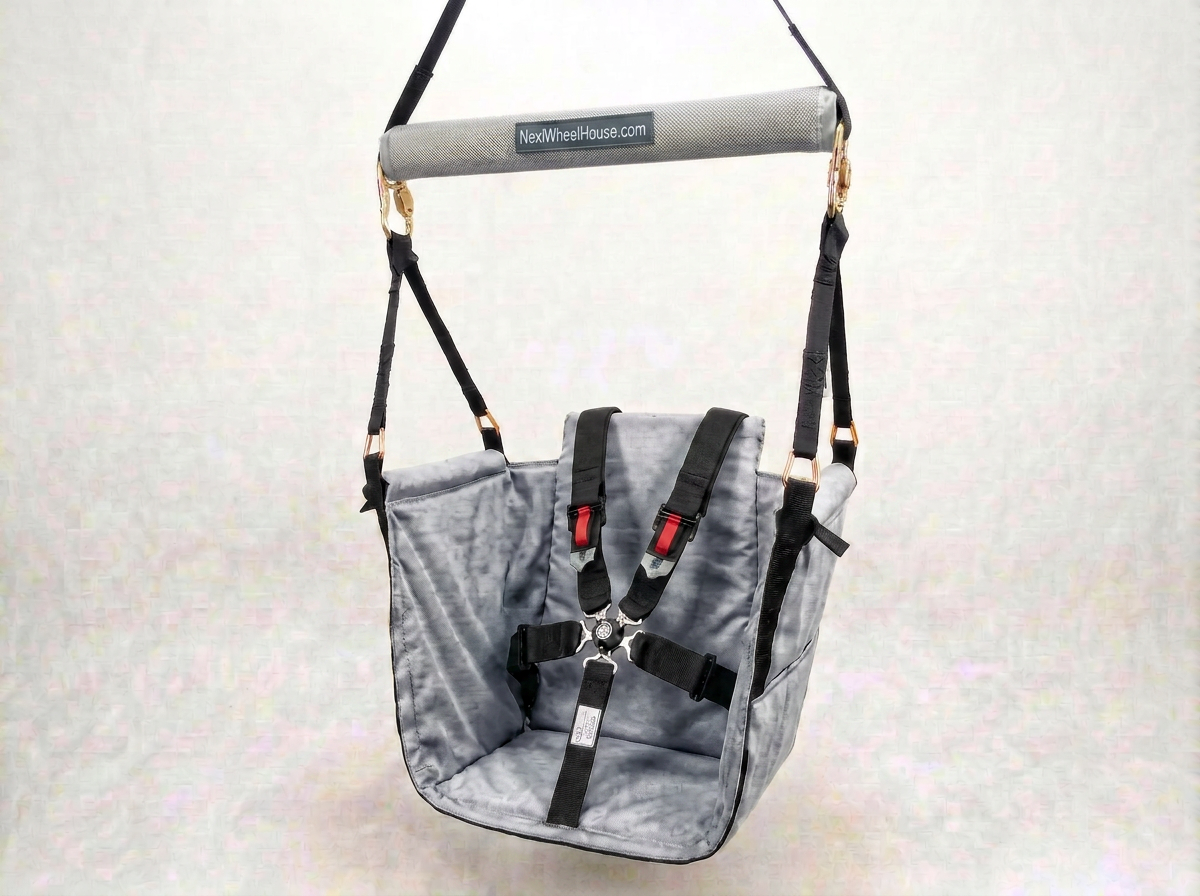 Zipline Swing Harness with Triple Spreader Bar — Surround Seat™ + 5‑Point Safety Upgrade