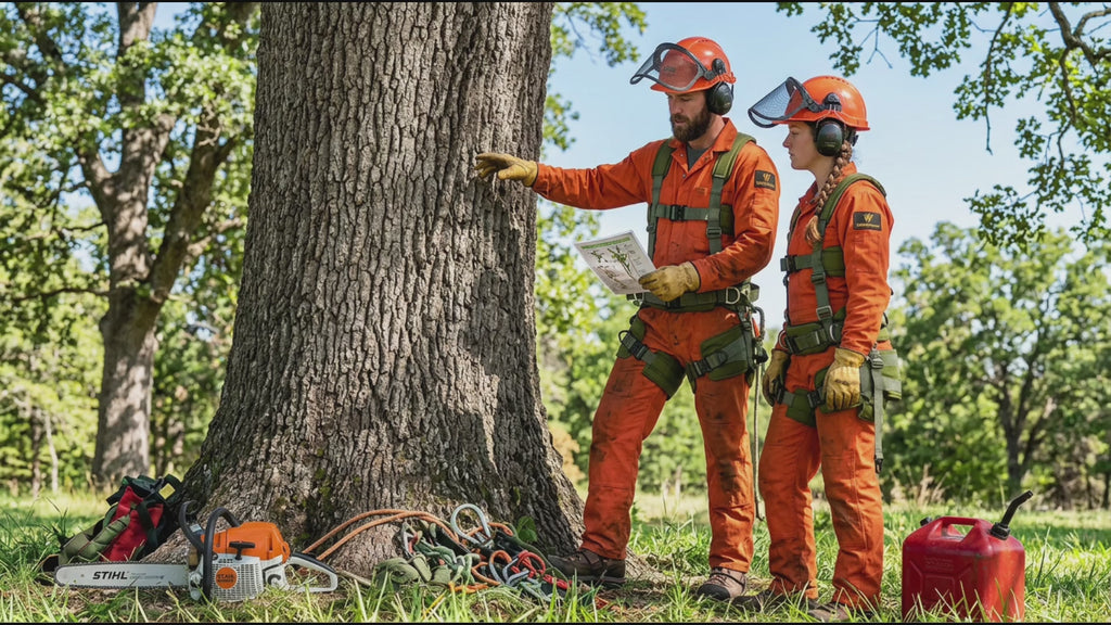 Arborist Load‑Bearing Harness with X- style Load Bearing Body Harness with Fall Protection & Spreader bar for Rappelling Spreader Bar & Adjustable tool lanyard.
